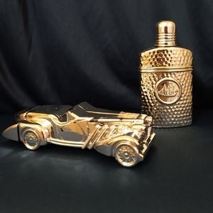 Vintage Avon Silver Duesenberg Oland Aftershave Bottle + Old Spice Aftershave